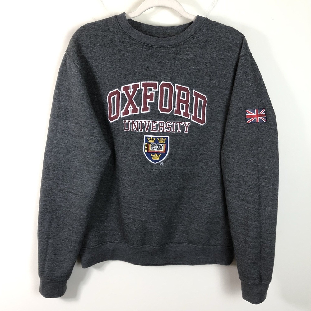 Oxford University Official Merchandise Crew Neck Sweater Sweatshirt Mens L Gray